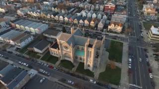 Aerial view of my church The most beautiful St Henry’s church Bayonne New Jersey [upl. by Eleonora]