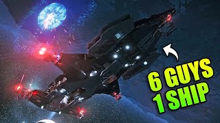 Corsair VS Redeemer  FULL CREW PVP FIGHT  Star Citizen 3174 ship VS ship multicrew combat [upl. by Emerald935]