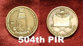 PURCHASED US Army 82nd ABN Division 504th PIR WWII Commemorative Challenge Coin 1983 [upl. by Appolonia588]