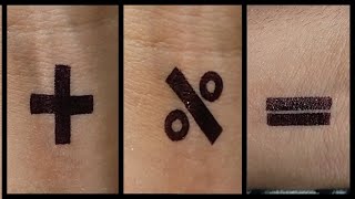 Plus ➕ Present and Equal symbols tattoo on hand  Math 📐📊📚 symbols🔣 tattoos  MathSymbolsTattoos [upl. by Ataymik]