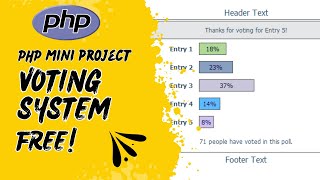 PHP Project FREE Tutorial  Poll system Bahasa Melayu [upl. by Hanfurd]