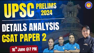 UPSC Prelims 2024 CSAT Paper 2 Solution  IAS 2024 Pre Answer Key  Complete Solution CSAT Paper 2 [upl. by Korie133]