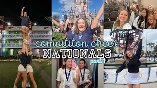 CHEERLEADING NATIONALS 🏆 at disney world part 1💙 [upl. by Atteloj]