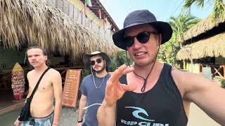 Our first Surf on a crocodile beach 🇨🇴crocodile beach colombia loco boys vlogs travel [upl. by Imer]