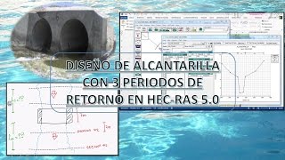 PRIMERA PARTE DE MODELACION DE ALCANTARILLA CON 3 PERIODOS DE RETORNO EN HECRAS 50 [upl. by Anette]