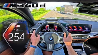 2024 BMW M340d is a 700NM DIESEL MONSTER on the GERMAN AUTOBAHN [upl. by Reynard]