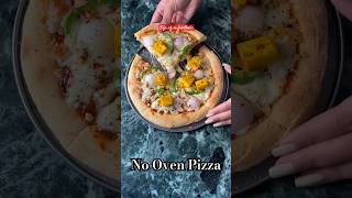 NO OVEN PIZZA RECIPE❤️Check Comment for Ingredientviral recipe mango pizza food reelsinstagram [upl. by Emery]