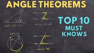 ANGLE THEOREMS  Top 10 Must Know [upl. by Domineca511]