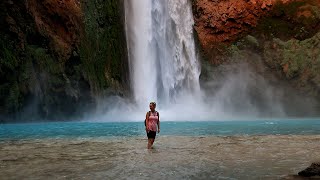 Havasupai Falls  Backpacking to incredible waterfalls in Arizona [upl. by Idnim]