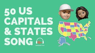 50 US Capitals and States Rap Song  Sing Learn Memorize Lyrics To Americas Geography Fast [upl. by Tracie291]