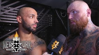 Aleister Black amp Ricochet react to quotYou deserve itquot chants from the NXT Universe Apr 5 2019 [upl. by Garlen]