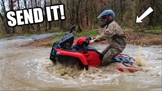 MUDDING on the NEW Four Wheeler [upl. by Abroms571]