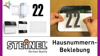 STEINEL Hausnummernleuchten Hausnummern  Ziffern aufkleben watt24Video Nr154 [upl. by Avat]