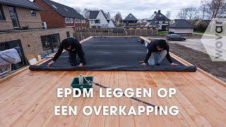 EPDM dakbedekking  Hoe leg je EPDM [upl. by Enerak974]