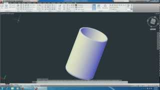 Autocad 2013 3D Cup sweep and trim commands [upl. by Tybald]