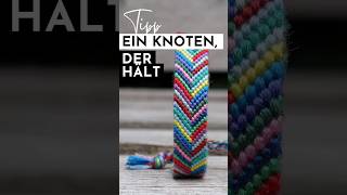 DIYTipp zum Verknoten von Freundschaftsbändern armband knüpfen diy [upl. by Mima]