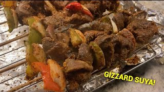 Gizzard suya recipe African food🍢🍢🍢 [upl. by Yaned]