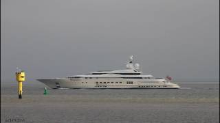 Mega Yacht PELORUS  Elbe höhe Otterndorf [upl. by Eisned]