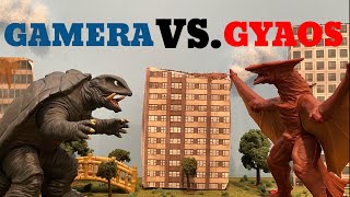 GAMERA vs GYAOS Stop motion animation [upl. by Aynahs364]