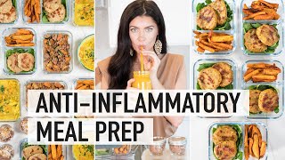 5 DAY ANTIINFLAMMATORY MEAL PREP  AntiInflammatory Foods to Reduce Bloating amp Inflammation [upl. by Ronyam]