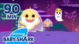 BOO Baby Shark Turns into a Ghost  Compilation  Halloween Story for Kids  Baby Shark Official [upl. by Godfrey]