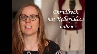 13 Dirndlrock mit Kellerfalten nähen [upl. by Afinom]