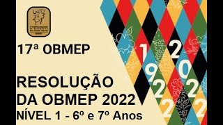 Resolução da OBMEP 2022 – Nível 1 6º e 7º anos – prova amarela [upl. by Veal]