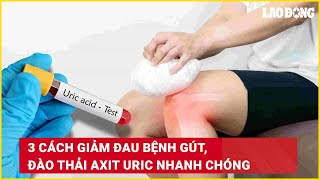 3 cách giảm đau bệnh gút đào thải axit uric nhanh chóng  Báo Lao Động [upl. by Manas819]