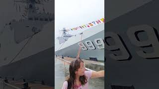 两艘大型军舰停泊在槟城 Two large warships are docked at Swettenham Pier Penang [upl. by Llennyl]