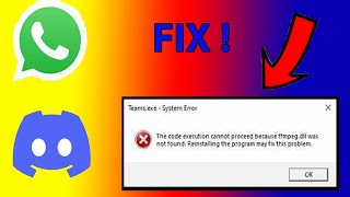 How To Fix ffmpegdll Error Any ApplicationWindows 108187By AwaisIsKindEnough [upl. by Berglund]