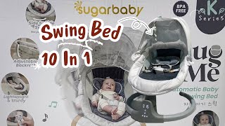 Sugar Baby hug me series K swing bed  Unboxing dan Review  Bouncer  Ayunan Bayi Elektrik [upl. by Novy]