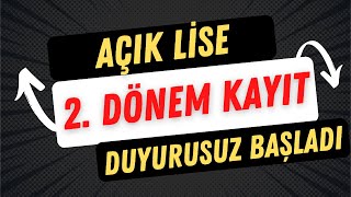 Açık Lise Kayıt Yenileme İşlemleri Başladı [upl. by Virg222]