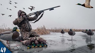 MALLARDS Dumped Into This ICE HOLE Limited Out  Duck Hunting THICK Fog [upl. by Backer824]