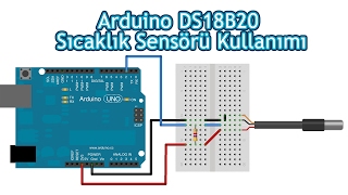 Arduino DS18B20 Dijital Sıcaklık Sensörü Kullanımı [upl. by Larred]