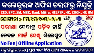 Odisha Collector Office Recruitment 2024  Odisha Govt Job Recruitment 2023  Odisha Government Jobs [upl. by Garin963]