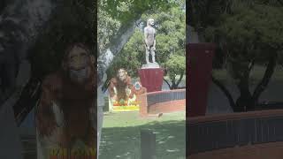 Kilcoy yowie statue near nice pond in park [upl. by Zeralda830]