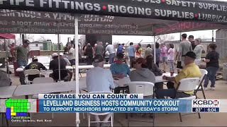 Levelland business hosts cookout to support community after devastating storms [upl. by Kinghorn]