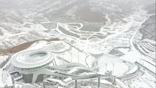 Live Explore charming view of Winter Olympic park of Chongli [upl. by Cohdwell]