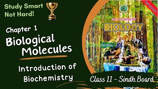 Introduction of Biochemistry  Chapter 1  Class 11  Sindh Board  Biology [upl. by Coppock108]