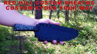 TOPS KNIVES PRATHER WAR BOWIE IN A RED HILL CUSTOM SHEATH [upl. by Holbrooke]