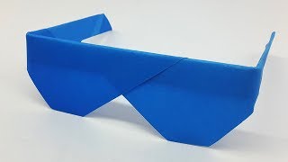 How to make Origami Sunglasses Traditional Model  Paper Sunglasses making instructions [upl. by Seagrave446]