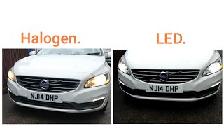 How to Change amp Upgrade Headlights to LED Osram bulbs Xenon HID Canbus on Volvo S60 V60 V70 V40 [upl. by Hanselka301]