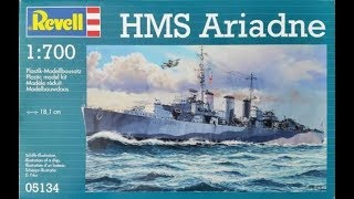 Revell 1 700th Scale HMS Ariadne In Box Review [upl. by Ulund]