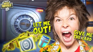 TRAPPING ANGRY NOOB INSIDE VAULT WITH NO KEYCARD GLITCH ON FORTNITE Funny Fortnite Trolling [upl. by Proudfoot]