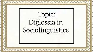 Diglossia in sociolinguistics  Diglossia in linguistics  Diglossia  Diglossia in English [upl. by Zweig]