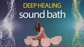 Sound Healing with Crystal Bowls  Sound Bath by Michelle Berc [upl. by Tiffani]