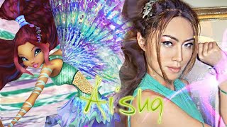 Winx Club 🌊 Aisha SIRENIX Makeup quotFairy of Wavesquot  VALORY [upl. by Sigsmond]