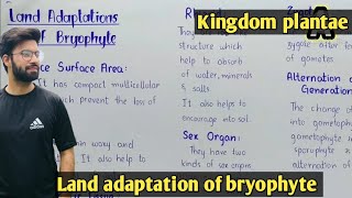 The land adaptation of bryophyte  Class 11 Biology [upl. by Witkin]