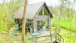 Beautiful Hocking Hills Rustic Secluded Cabin House  Lovely Tiny House [upl. by Necyrb924]