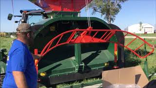 How to Put a Bag on and Pan Adjustment of Richiger Grain Bagger [upl. by Claudie]